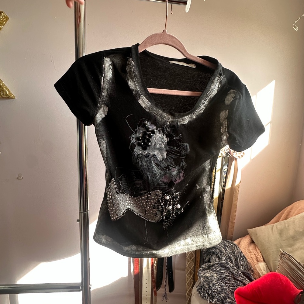 Zadig & Voltaire Black Graphic Short Sleeve T-Shirt